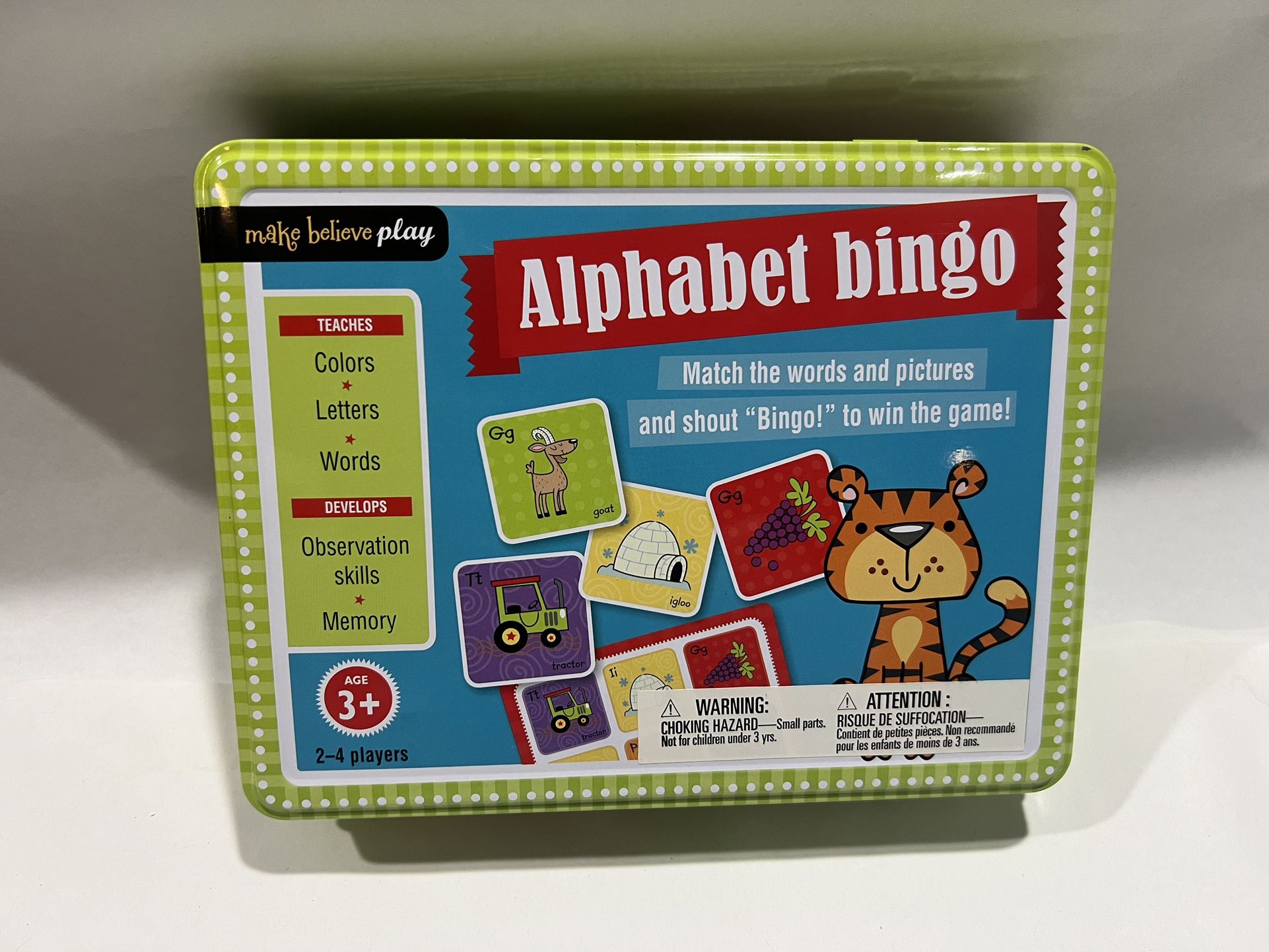 Alphabet Bingo Game for Kids 2-4 Players, Letter Learning School Class