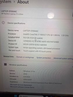Hp pavilion 15-cs3xxx  touchscreen Nvidia