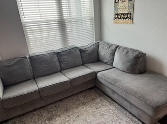 Spacious Gray Sectional Couch