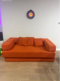 Orange Boneless Couch
