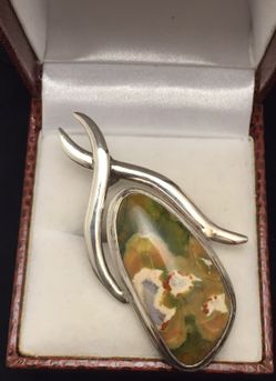 Sterling Silver Genuine Gemstone Pendant