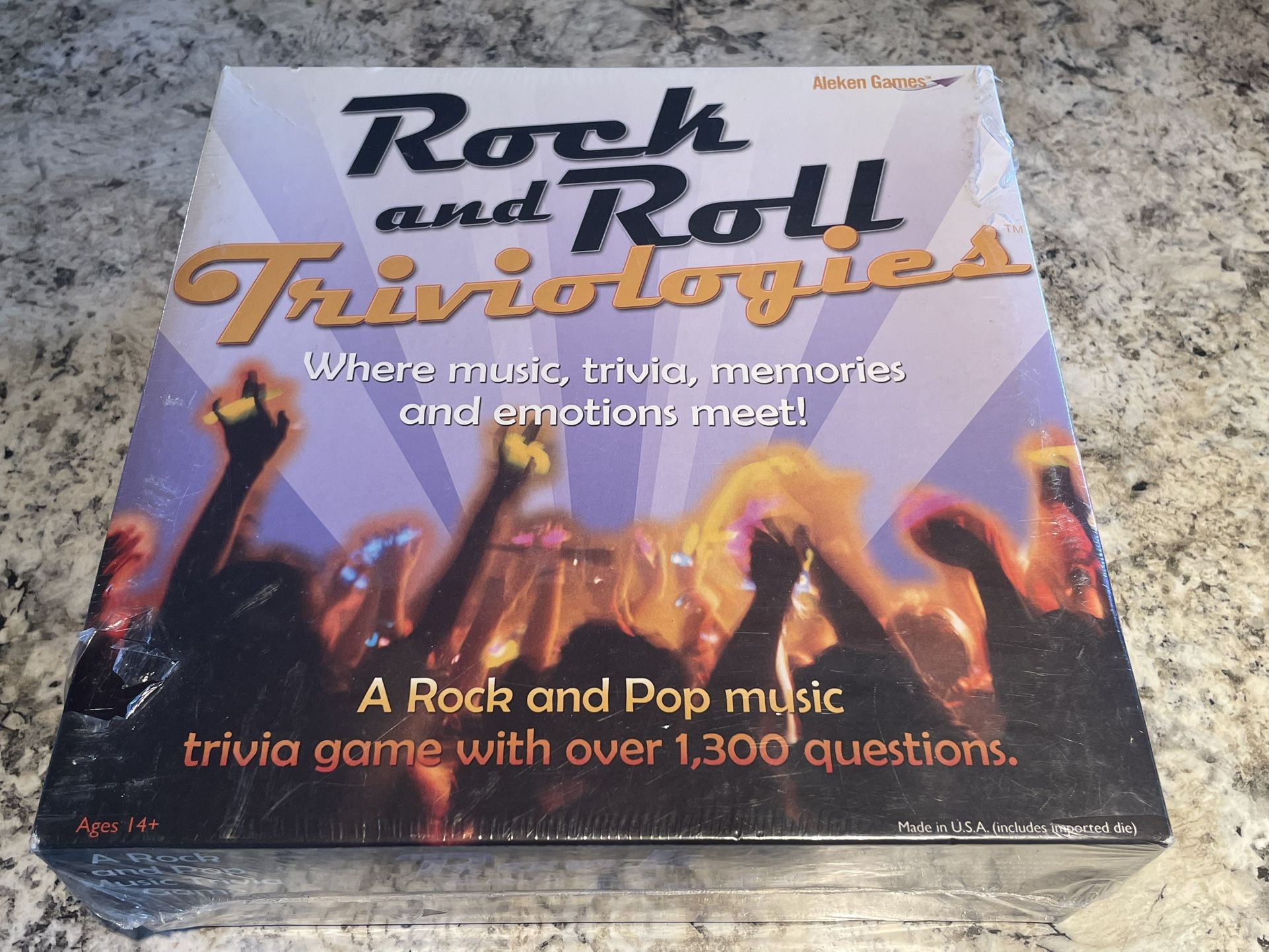 Rock and Roll Triviologies Rock And Pop Music Trivia Board Game - New Sealed Box