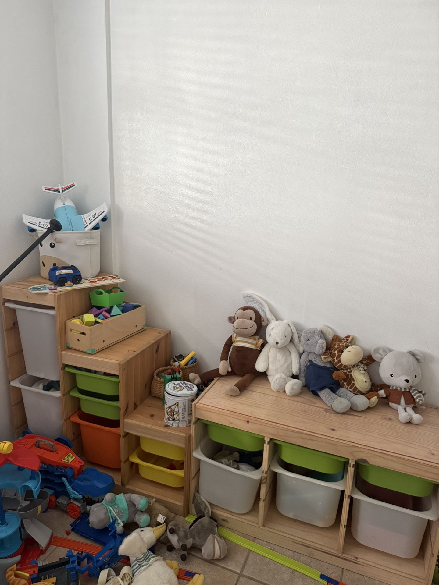 IKEA Wooden Kids Toy Shelves Organizers 2 Pc