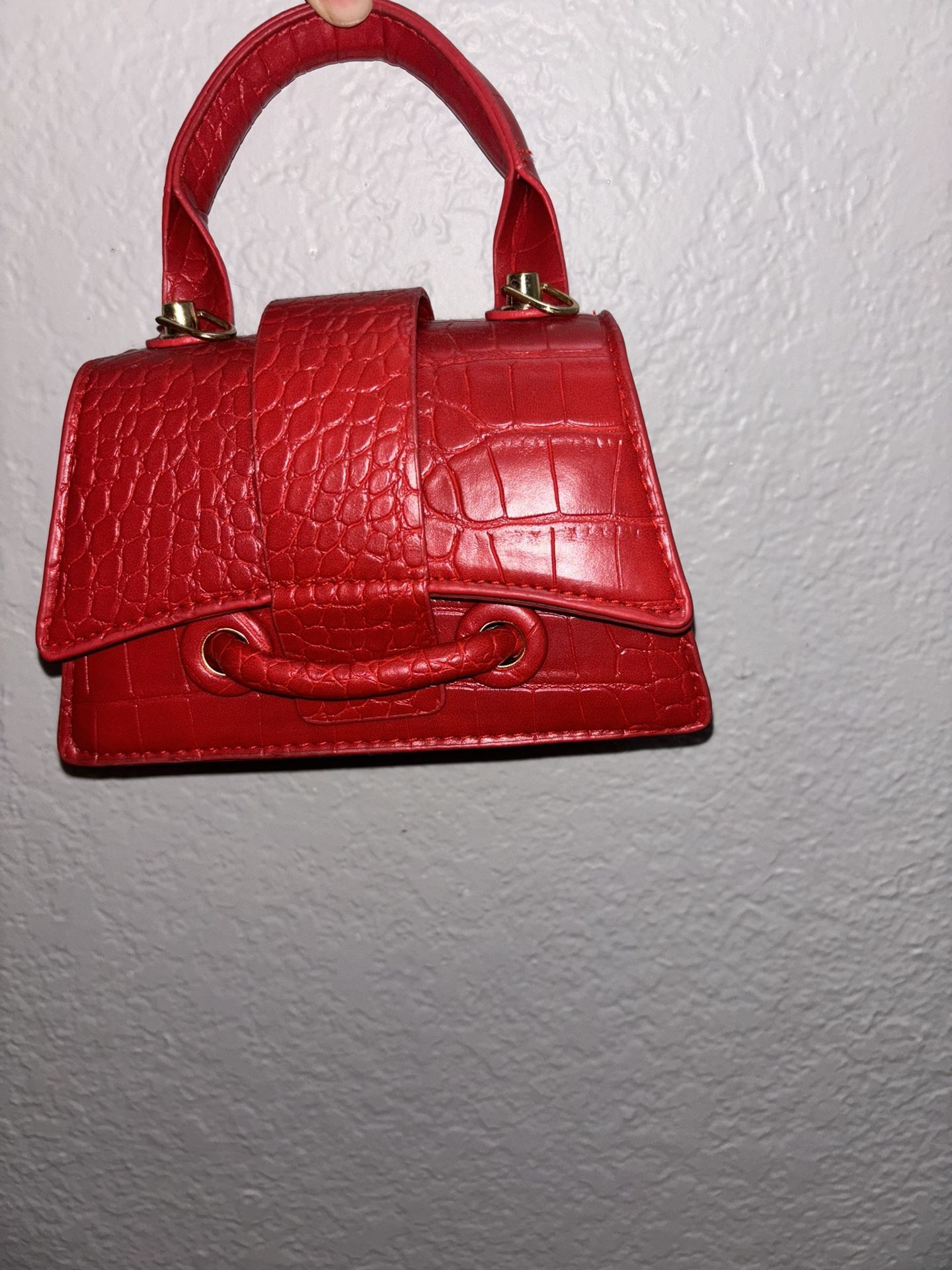Red Handbag- Strap Inside Bag!!