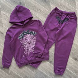 Purple Sp5der Hoodie and Pants