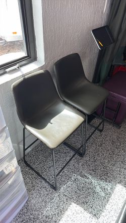 Barstools leather gray