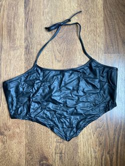 Pleather Halter Top