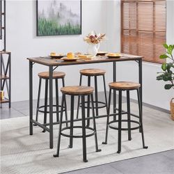 26” Industrial Counter Barstools Set of 4