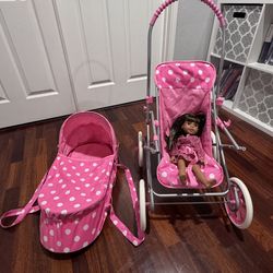 Doll Stroller and Bassinet