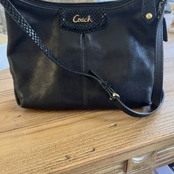 Coach Black Leather Crossbody Bag