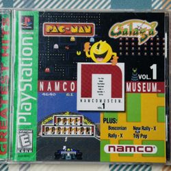 1995 Namco Museum Volume 1 PlayStation PS1 Video Game Complete w/ Manual Tested