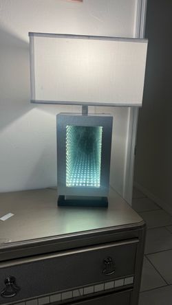 Benzara Infinity Mirror Table Lamp