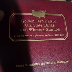 Collectible Stamp Set, Gold Plated Stamps