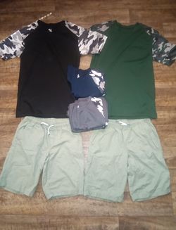 Boys shorts and badger sports sweat guard athletic shirts