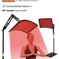Red Light Therapy for Face and Body, Red Infrared Light Therapy Lamp with Stand Led 660nm Red Light-Therapy& 850nm Infrared Light Device for Body