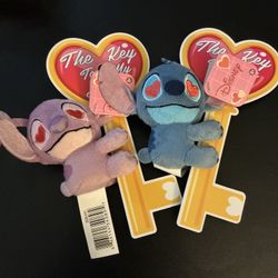 Stitch And Angel Valentines Day Gripper Plush And Card
