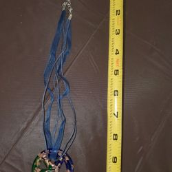 Peace Glass Art Choker Pendant 
