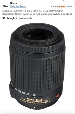 Nikon 55-200mm Nikkor Zoom Lens Bulk packaging