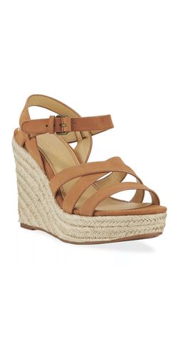 Splendid Billie Strappy Wedge Espadrilles size 8 brown