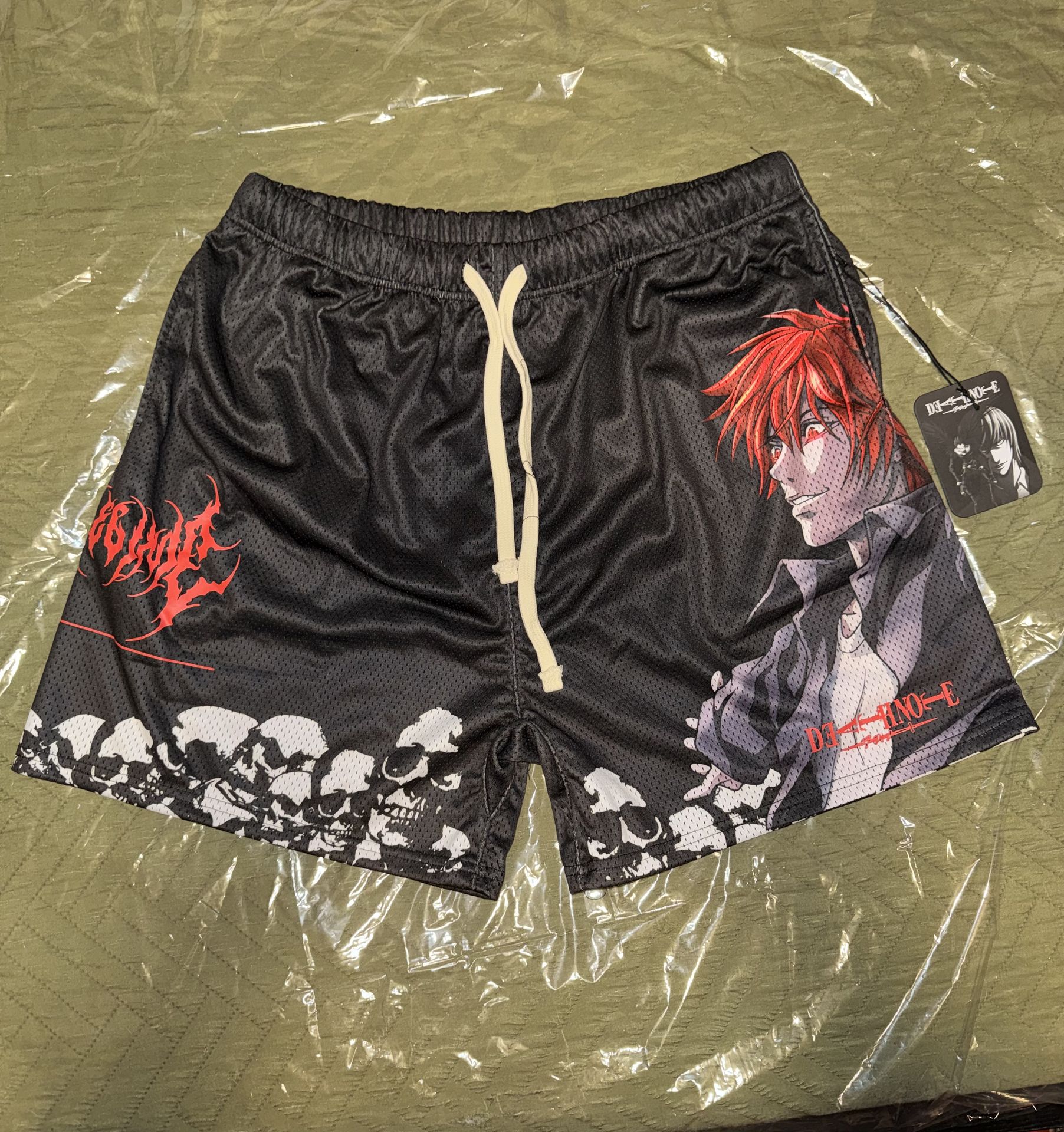 New Civil Regime x Death Note Light Yagami Mesh Shorts - Size XXL