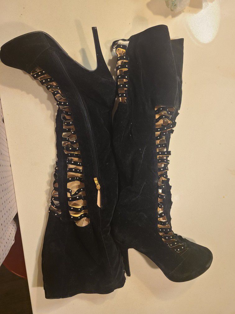 Size 11-12 Knee High and Thigh High Boots