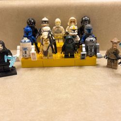 LEGO Star Wars Minifigure Lot – 17 Figures Clones, Jedi, Droids, Ewoks, etc