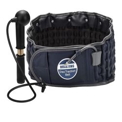 Decompression Belt Inflatable Lumbar Support for Lower Back Pain Relief - Inflated Back Reliever with Hand Pump, One Size Fits 29-49 Waist