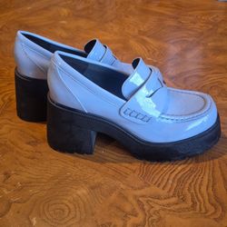 Baby Blue Soda Thick Heel Shoes