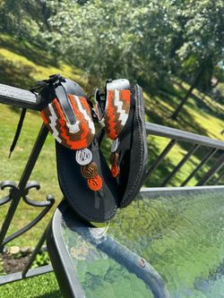 Beaded summer sandals US 10