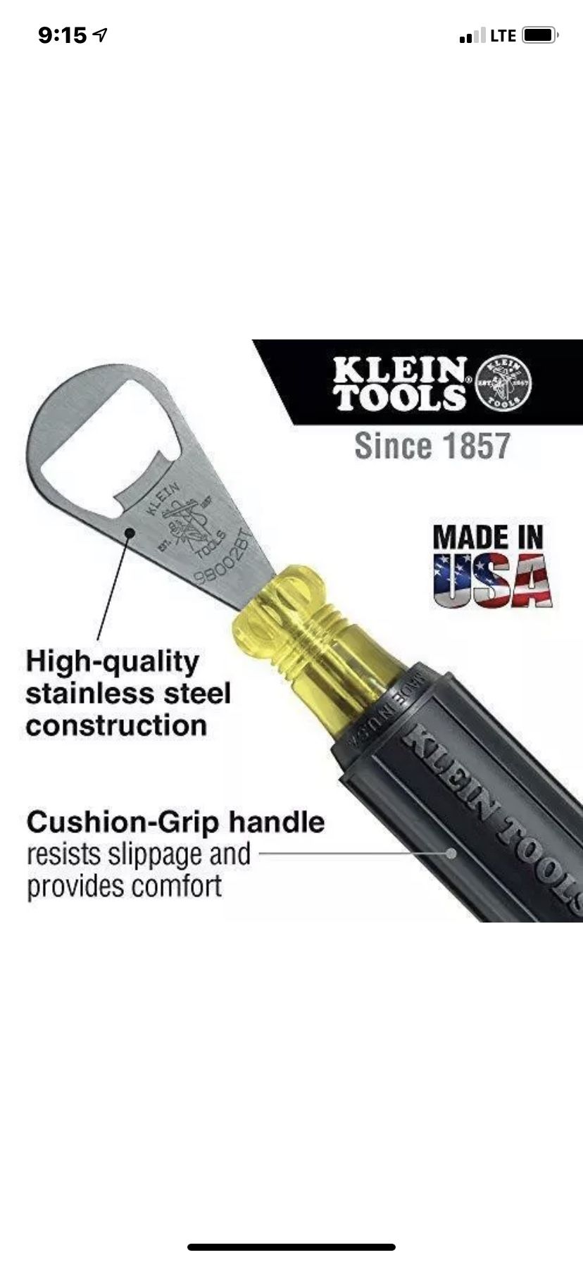 Klein Bottle Opener Klein Tools 98002BT