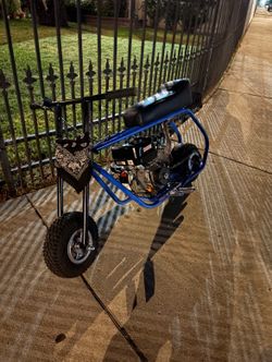 BAM MINI BIKE BLUE AND BLACK PAINTED