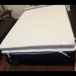 Queen mattress and bed floor frame