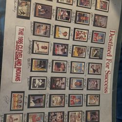 The 1995 Cleveland Indians official rookie card/autographed poster