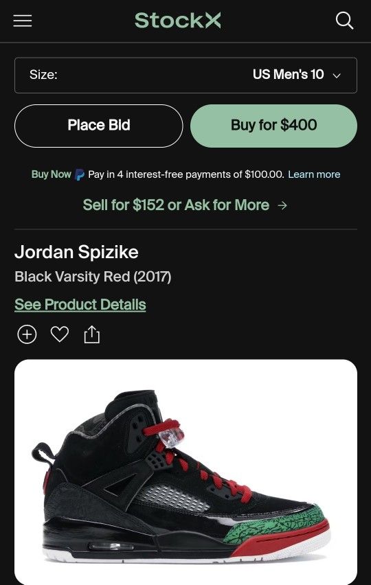 Jordan SpizikeBlack Varsity Red (2017)