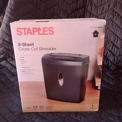 8-Sheet Cross Cut Shredder 8 Manual Sheet Capacity