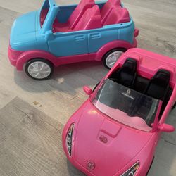 2 very nice cars for Barbie dolls both for less than the price of one new, YES AVAILBLE