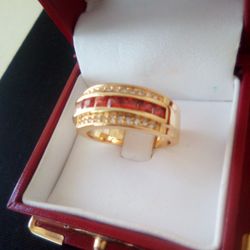 Gold 10k Stamped Plated Diamond Ring Jewelry 