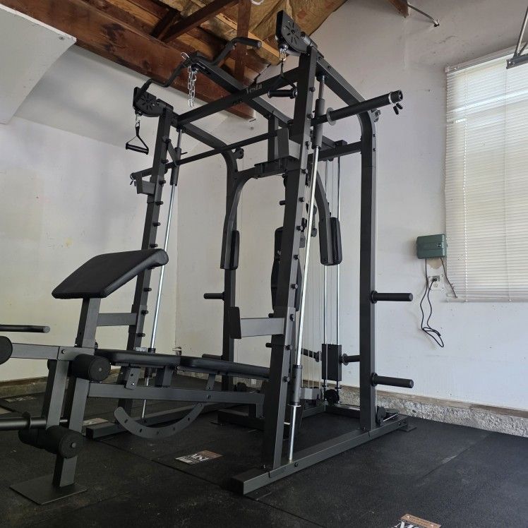 Smith Machine 2001 | Multi-Use Adj Bench | Gym Equipment | Fitness | Squat Rack | Excercise |🔴WEIGHTS AND BARBELL SOLD SEPARATELY 🔴 FREE DELIVERY 🚚