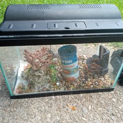 10  Gallon Fish Tank +Extras 