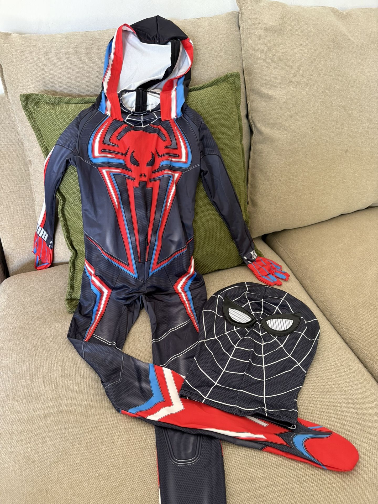 Halloween Cosplay Costume Superhero Spandex Jumpsuit Bodysuit Costume Mask 3D Style Cosplay Suit For kids