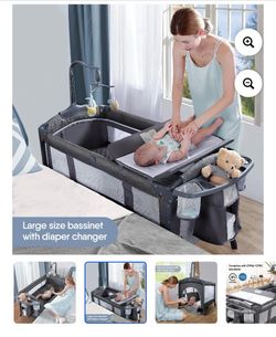 7-1 portable bedside basinet and more