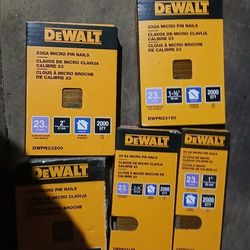 Dewalt 23g Pin Nails Diff Sizes New