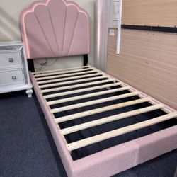 Twin Pink Bed Frame 