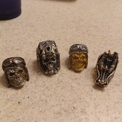 4 Biker Rings 