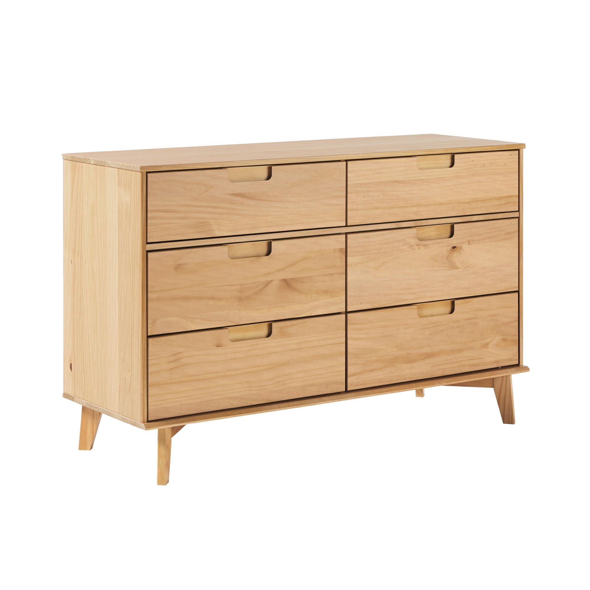 walker edison dresser Sloane Mid-Century Modern Solid Wood drawer dresser in a modern black finish Walker Edison Furniture Company Sloane