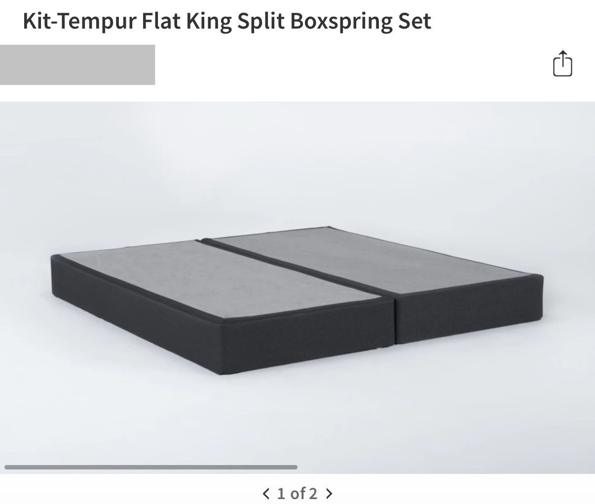 Flat Box Spring 9” Split King