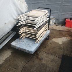 Metal fold-out chairs