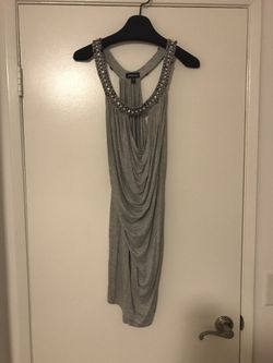 BeBe pearl Gray dress size M