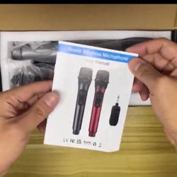 Aveek Wireless Microphone for Karaoke, 2.4GHz Rechargeable Karaoke Microphone(Work 10hs), for Speaker, Karaoke Machine,Church, Speech, Wedding, Party 