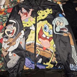 Members Only X Nickelodeon Spongebob Full Zip Jacket Black Size L
